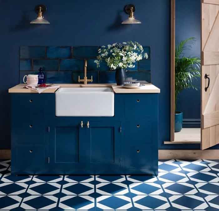 blue bathroom tiles design