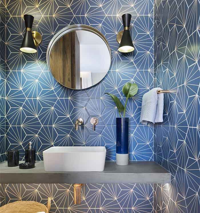 starburst bathroom wall tiles design
