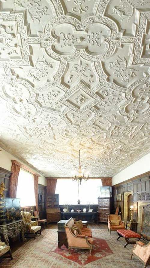 traditional pop ceiling for living room