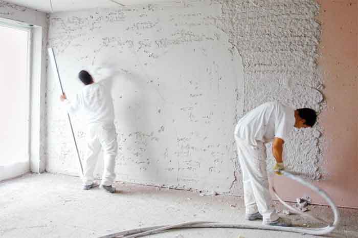 gypsum wall plastering