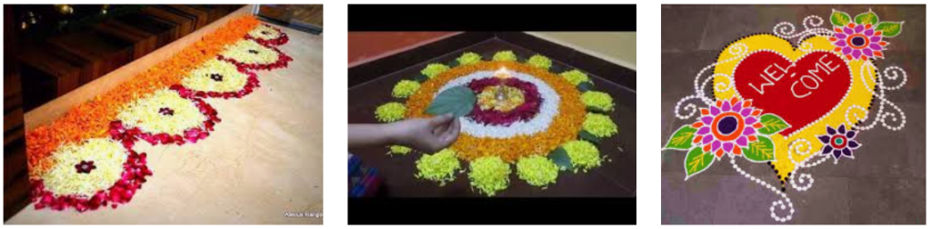 Flowers Rangoli Decoration