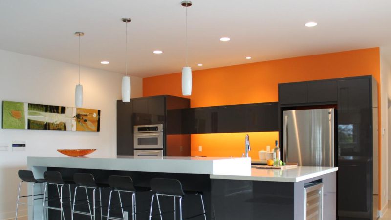 Burnt Orange Shade Kitchen Wall Paint