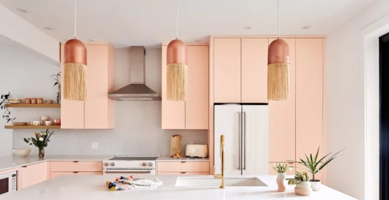 Light Pink Kitchen Wall Paint