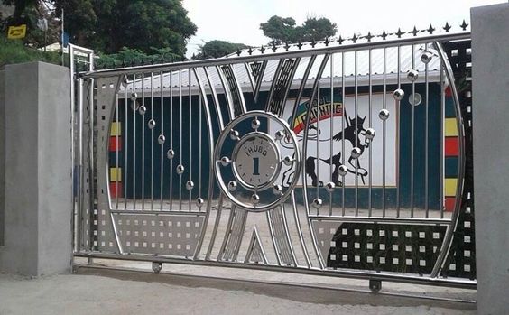 Modern steel entrance gate design