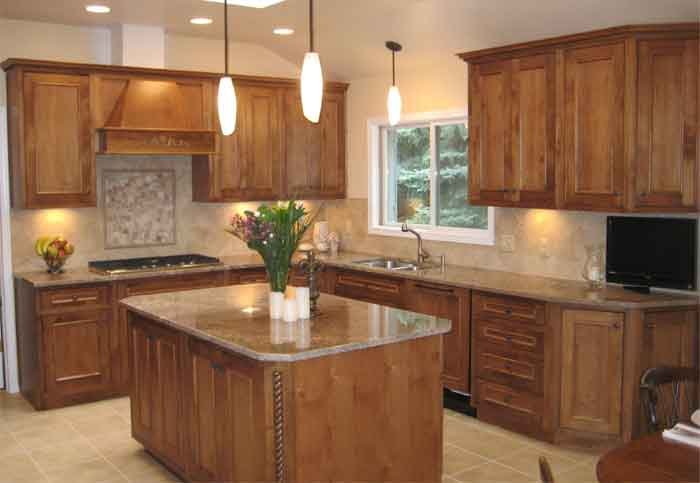 wooden l shaped modular kitchen