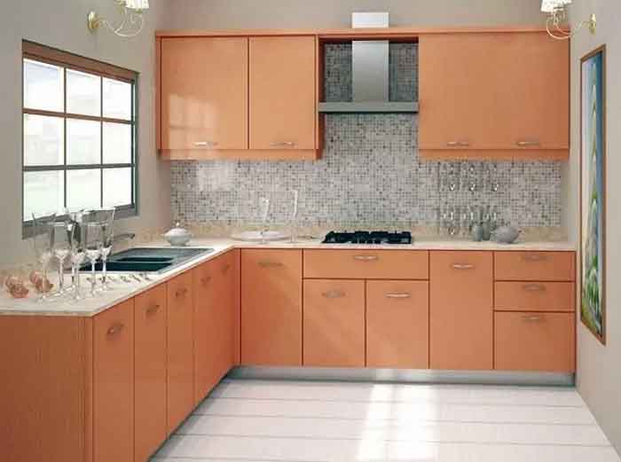 minimalist l shaped modular kitchen design
