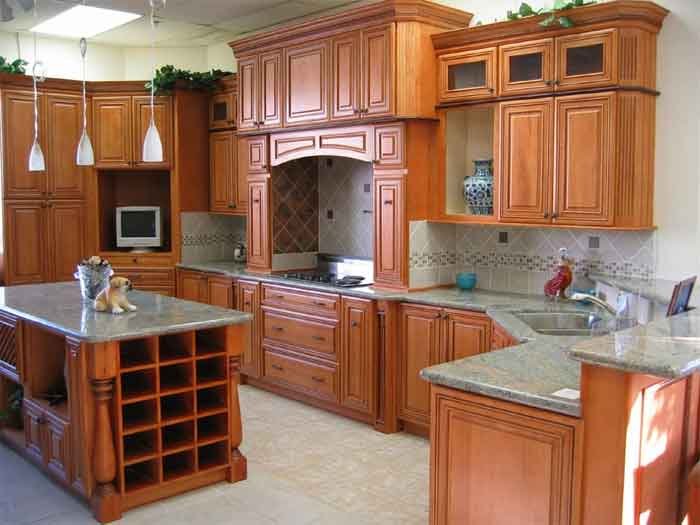 Modular Kitchen with wood work photo