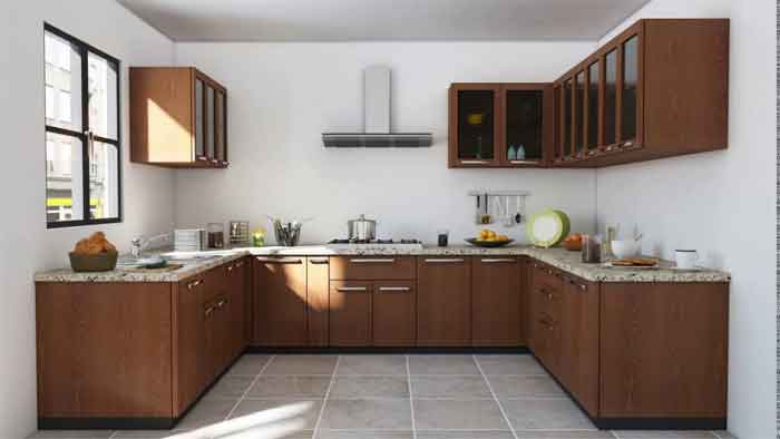 u shaped modular kitchen photo