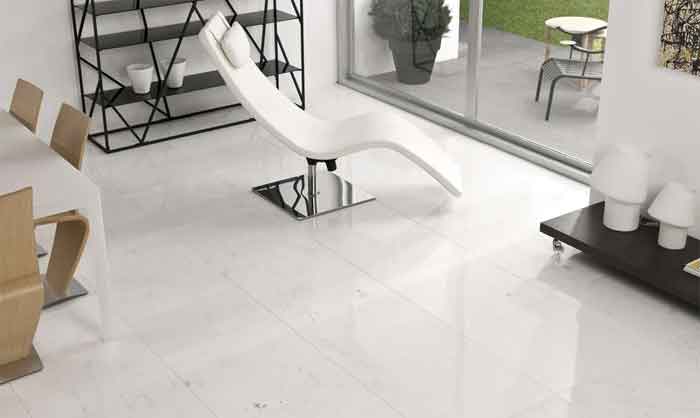 white marble flooring designs