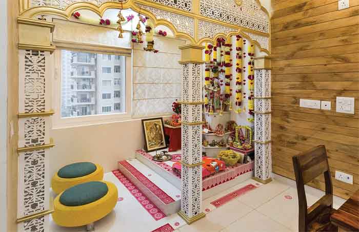 Wooden Pooja Room Design