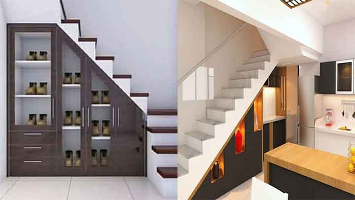 simple storage staircase design