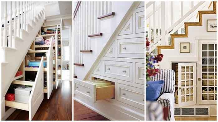 storage modern stair case designs