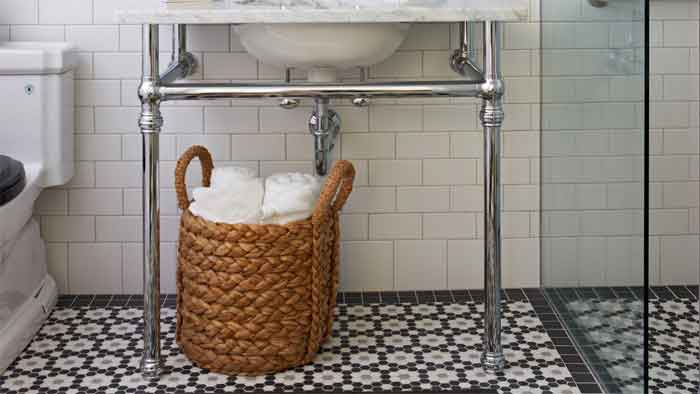 oversized tile style small bathroom ideas