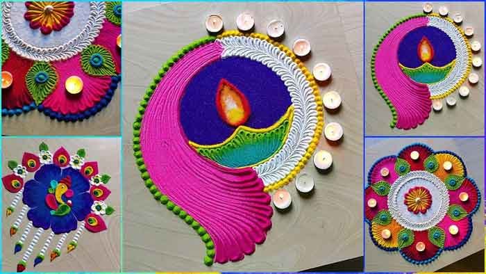 diwali theme rangoli design