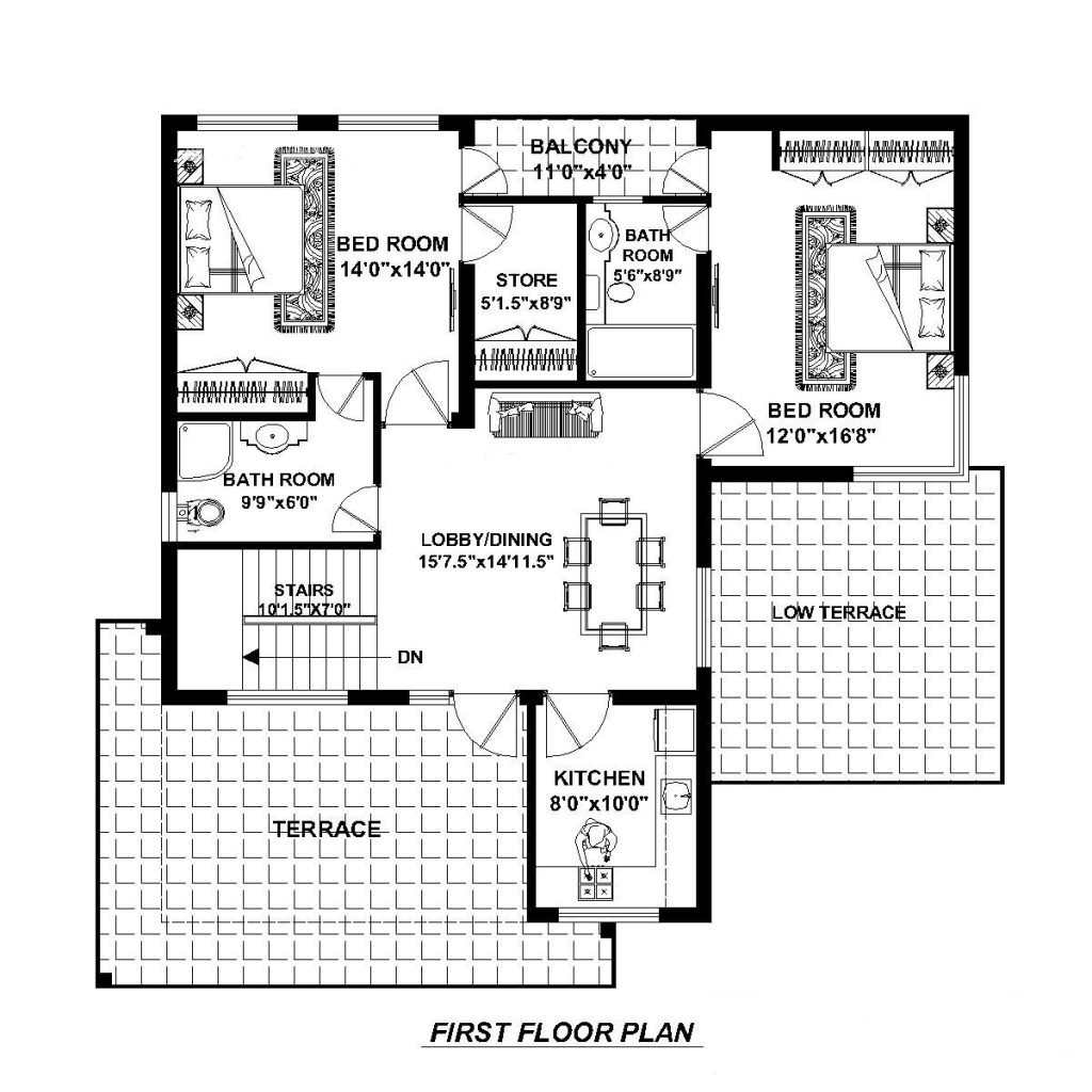 House Plans For 40 X 40 Feet Plot Decorchamp