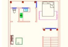 house map for 25x24 Feet Plot