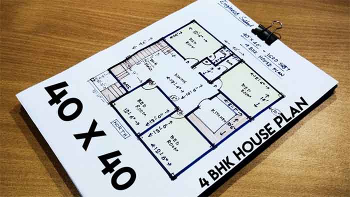 40 by 40 Square Feet House Plan