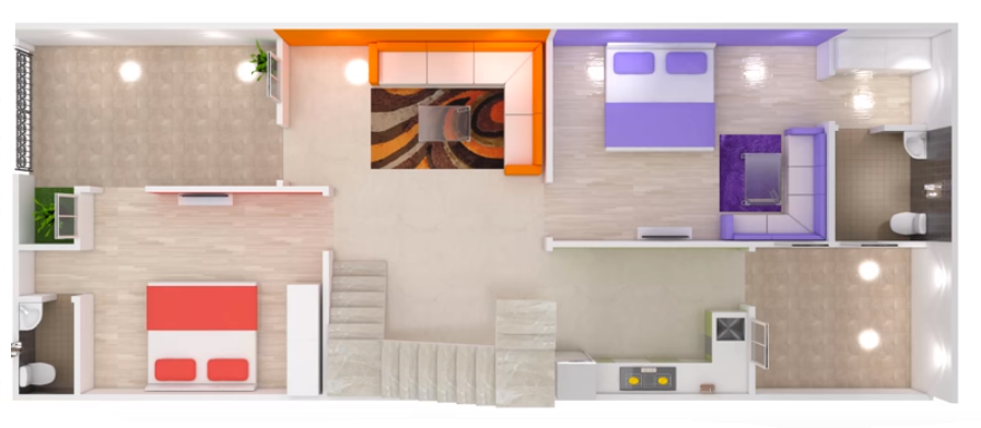 20x50 feet ground floor plan