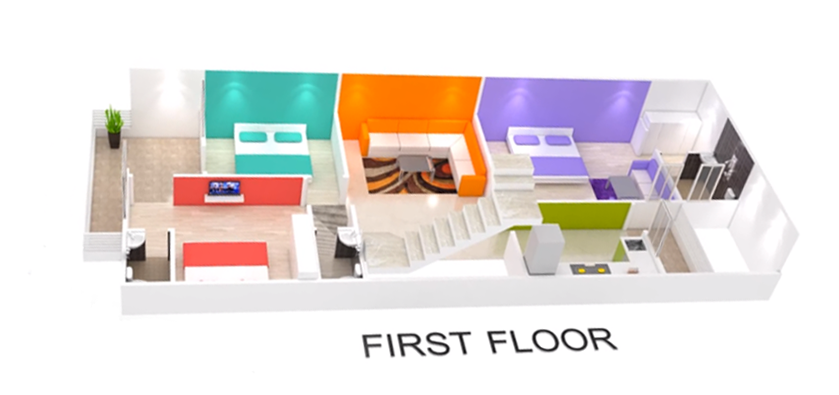 20x50 feet house plan