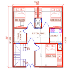 25×30-West-facing-house-map