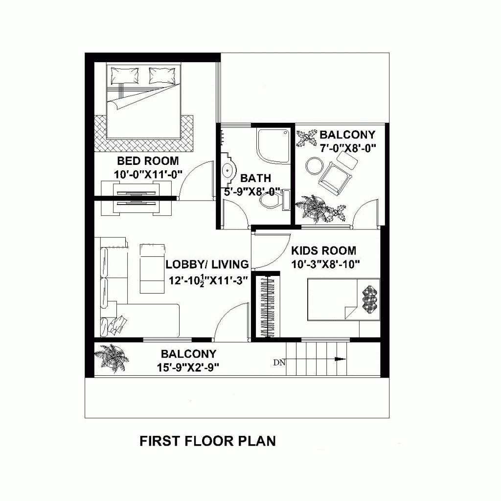 25 x 30 Feet House Plan (Plot Size 83 Square Yards) - DecorChamp - Page 3