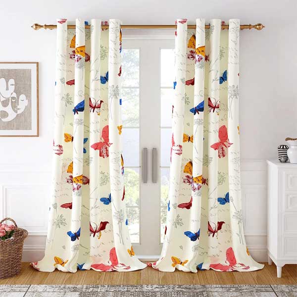 floral curtain design for bedroom