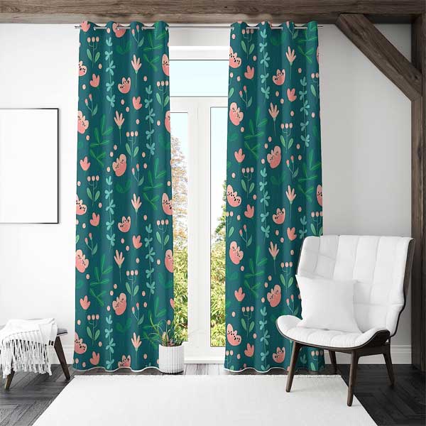 umi floral door curtains