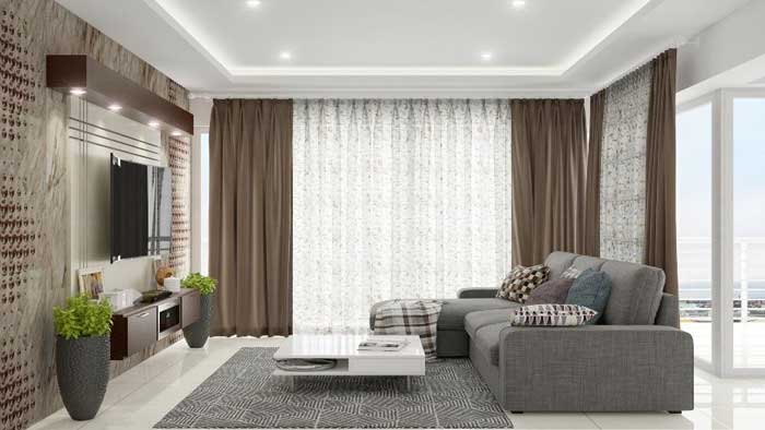 luxury multi layer curtain designs