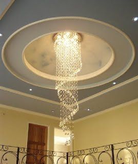chandelier with gypsum ceiling