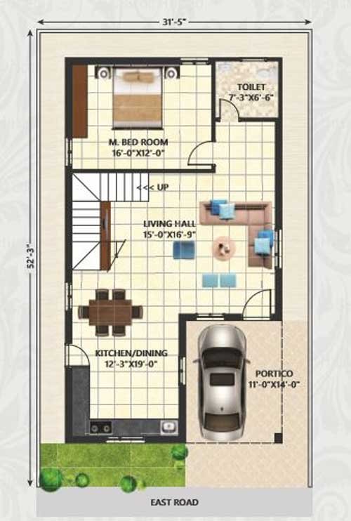 East facing house plan as per vastu