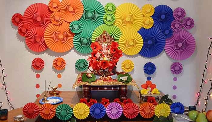 Ganpati Decoration Ideas at Home: Simple Design Homemade Ganpati