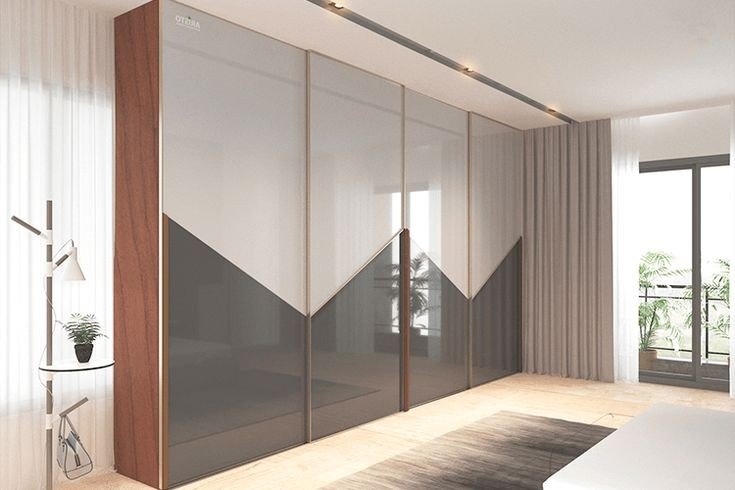 glossy sliding wardrobe designs