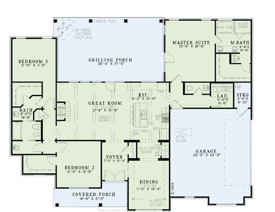 3BHK Ranch House India Style plan