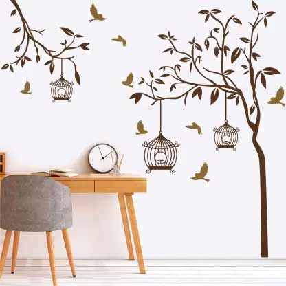Wall Painting Tree with Birds
