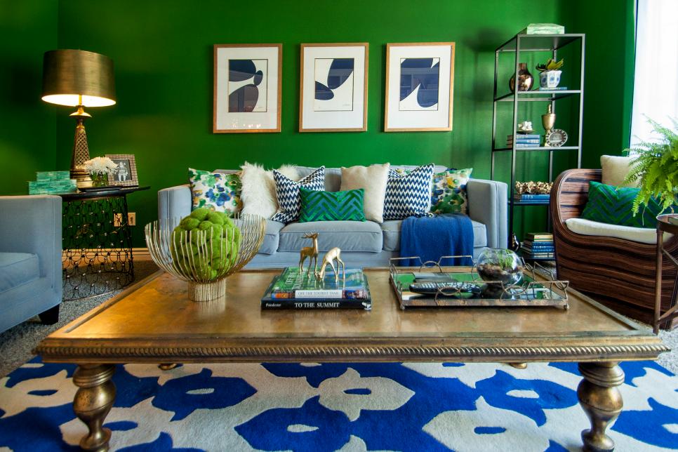 Blue Green Living Room Scheme