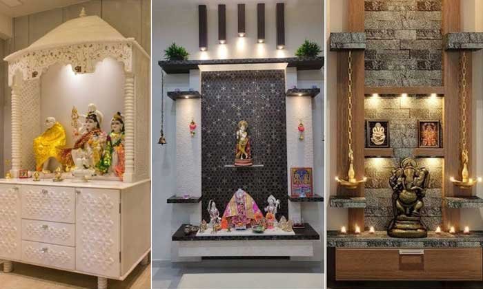 wall mounted mandir designs