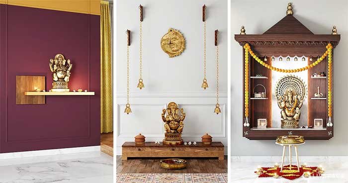 sleek mandir designs for home