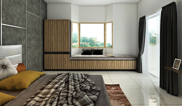 Single-Hung Window Design for Bedroom