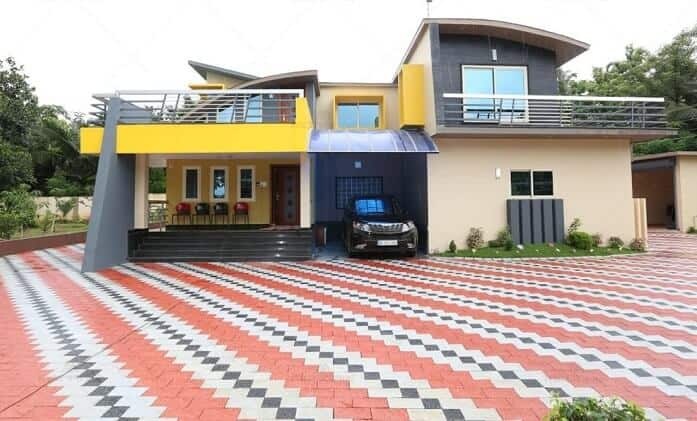 exterior colour indian house