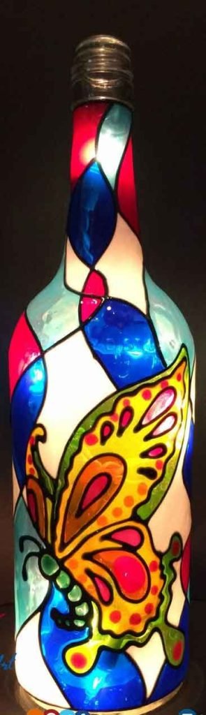 Butterfly design bottle printing