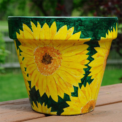 Decorative Flower Pot Painting