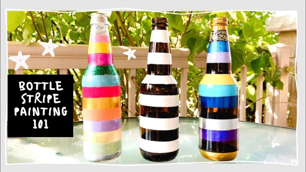 Glass bottle stripe printing ideas