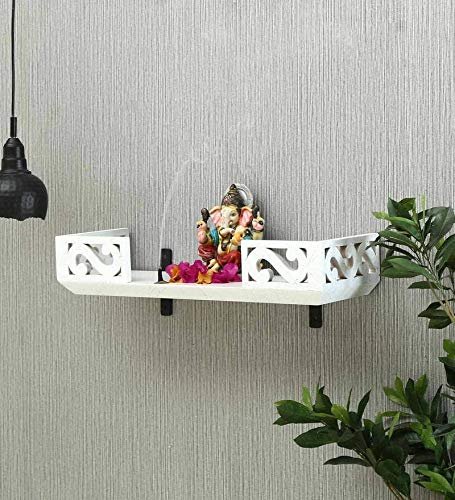 marble floating shelf mandir