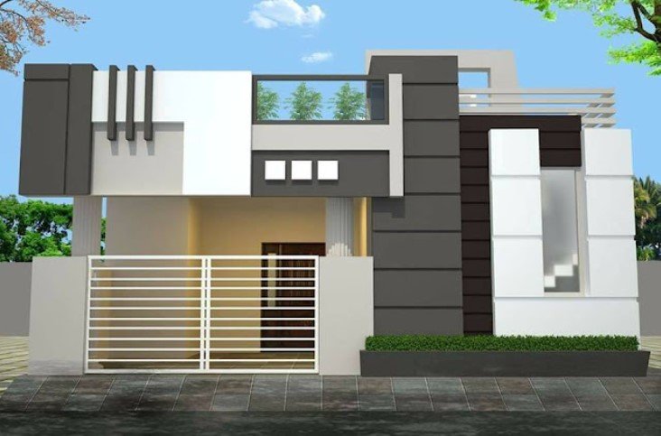 Minimalistic Modern Single Floor House Design