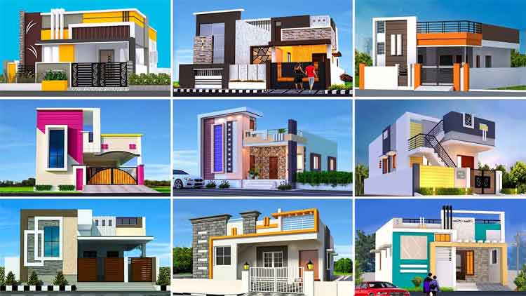 Modern single floor house design india