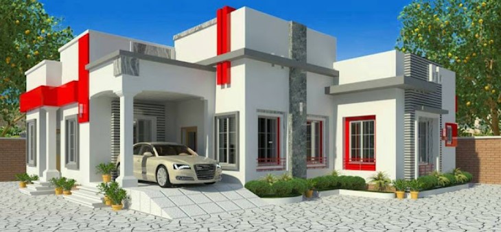 Luxury single floor house design