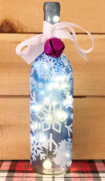 snow flakes design bottle printing