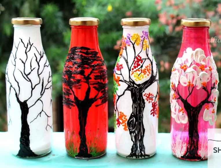tree bottle printing ideas