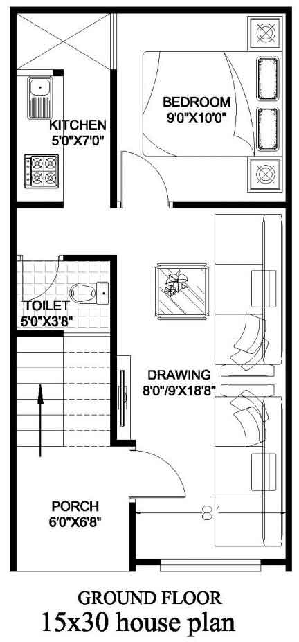 15x30 house plan design