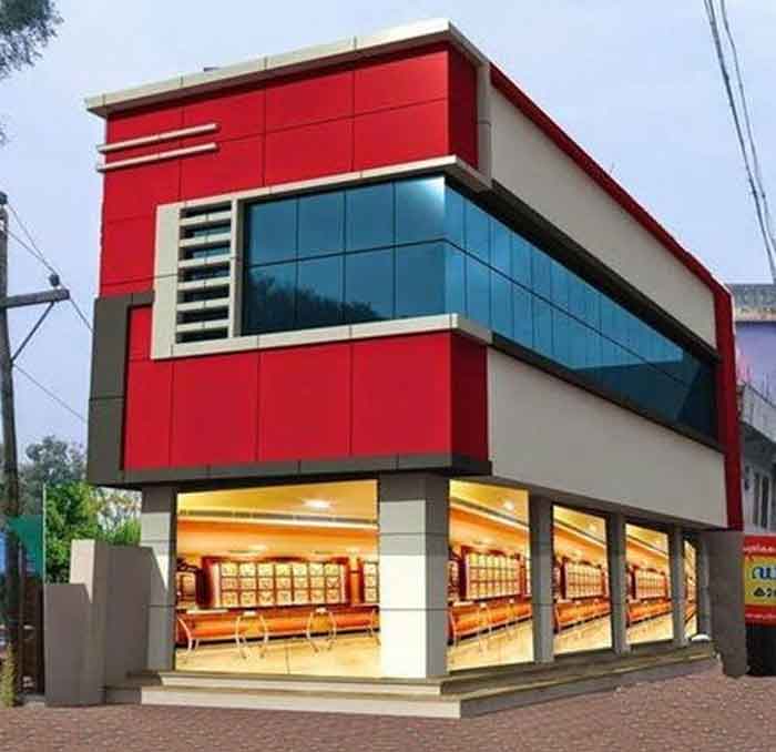 ACP Sheet Curtain Wall for Shop Front
